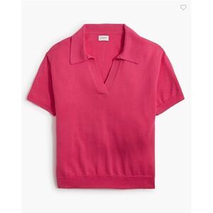 J. Crew Factory | Cotton Cashmere Pink Soft Polo Tee | Small
